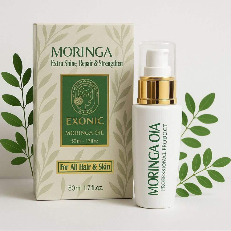 روغن مورینگا اصل برند EXONICرفع اسیب های مو و پوست_ 50میل